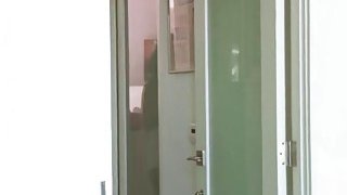 Step mom and teen pleasing long cock in bathroom