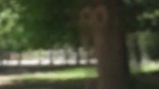 Busty Czech babe gets her pussy banged in public for money